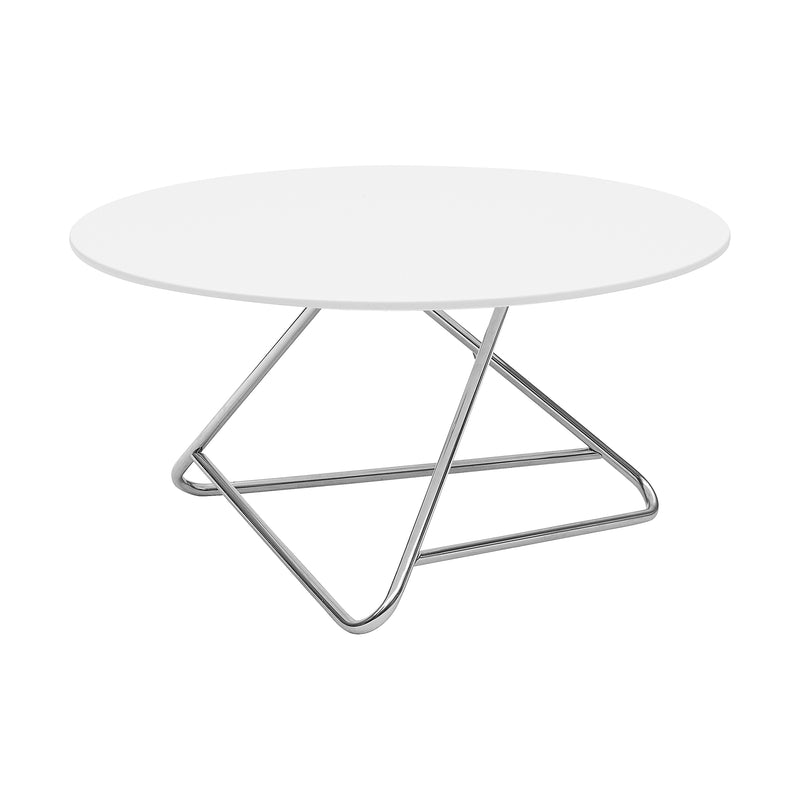 Softline - Tribeca Beistelltisch | small / Chrom/weiß lackiert