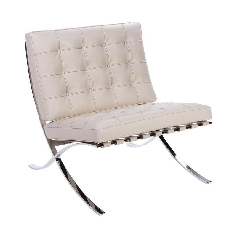 Knoll - Barcelona® Relax Sessel | Venezia elfenbein / Chrom