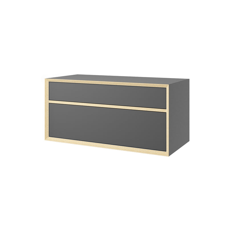 Müller Small Living - Vertiko Thirteen Regalelement mit Klappe | FIFTEEN / anthrazit