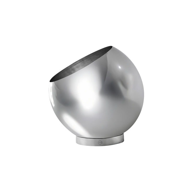 AYTM - Globe Blumentopf | Ø 21 x H 18,8 cm / silber/silber