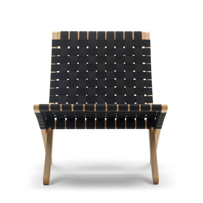Carl Hansen - MG501 Cuba Chair | Baumwollgeflecht schwarz / Eiche geölt