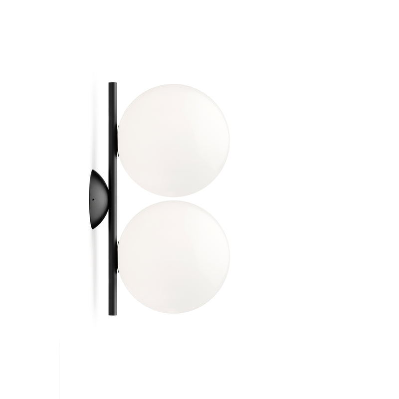 Flos - IC DOUBLE Wand- und Deckenleuchte | schwarz