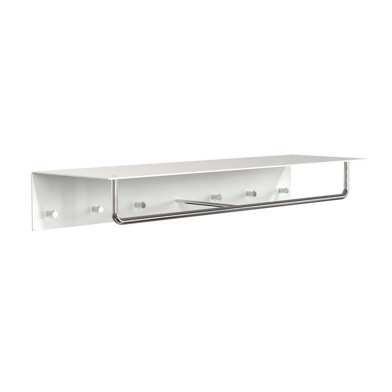 Frost - Unu Wandgarderobe mit Haken und Stange | 1000 mm / weiß