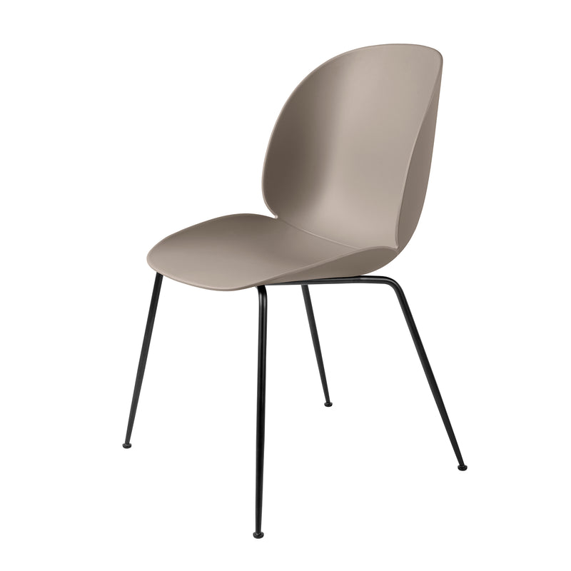 Gubi - Beetle Stuhl (Metall) | new beige / mattschwarz