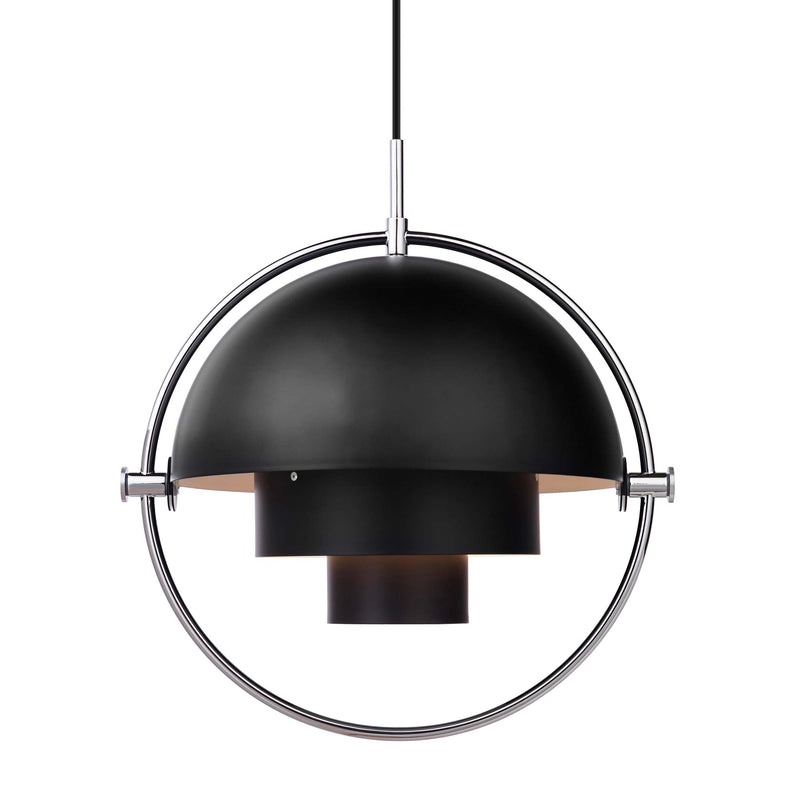 Gubi - Multi-Lite Pendelleuchte | Ø 36 cm / Chrom / schwarz