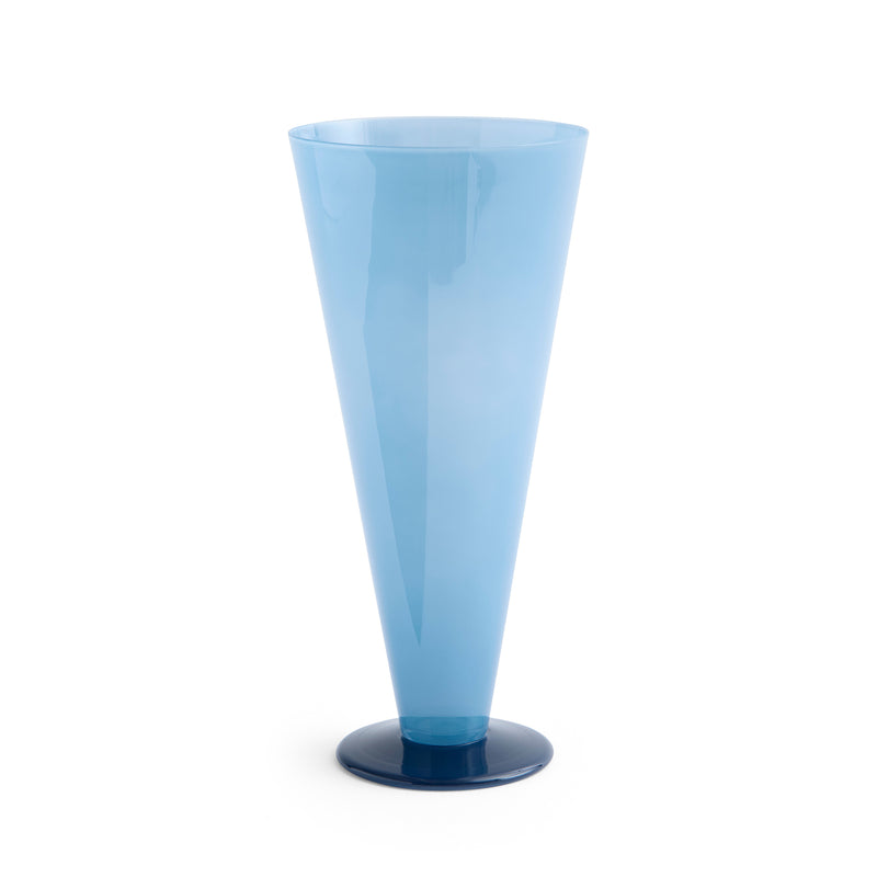 HAY - Conical Vase | L / petrol blue and dark blue