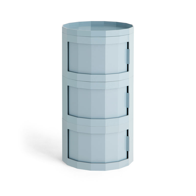 HAY - Facet Cabinet mit Füßen und Rollen | 30 cm / misty blue