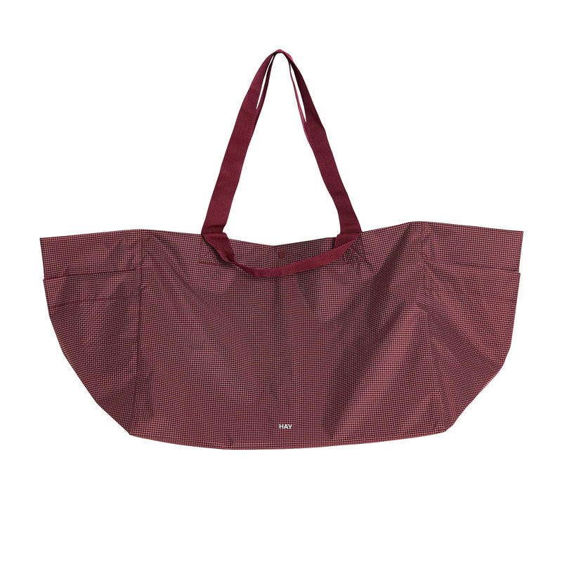 HAY - Grid Weekend Bag | burgundy