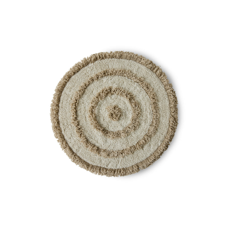 HKliving - runde Badezimmermatte | Ø 80 cm / cream