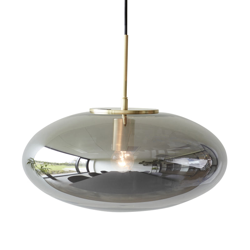 Hübsch Interior - Glas Pendelleuchte | Ø 40 x H 32 cm / verspiegelt