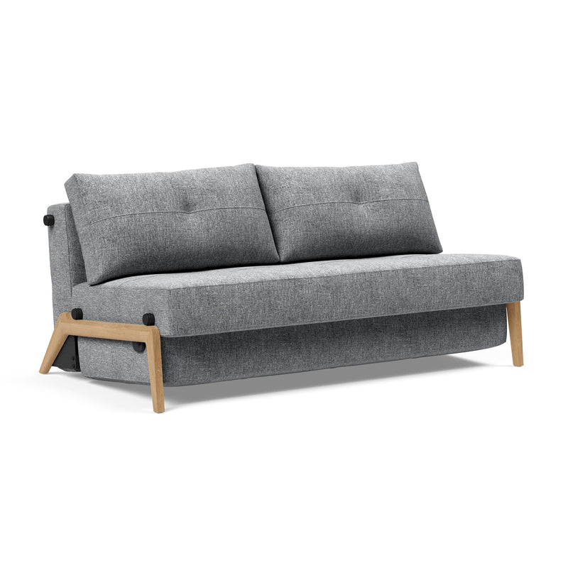Innovation Living - Cubed 160 Schlafsofa | Innovation Living (565 Twist) blue / Eiche