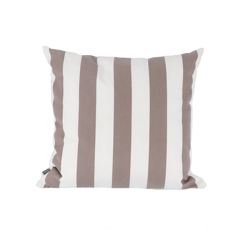 Jan Kurtz - Somnia Outdoor Kissen | 48 x 48 cm / Streifen weiß/taupe