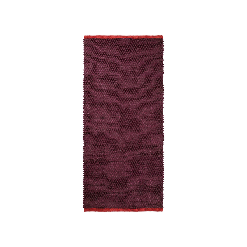 Mette Ditmer - Notes Juteteppich | 70 x 150 cm / wine