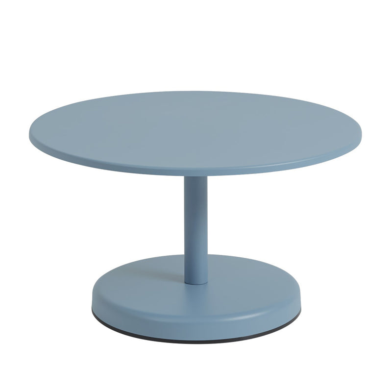 Muuto - Linear Steel Outdoor Kaffeetisch | Ø 70 x H 40 cm / hellblau