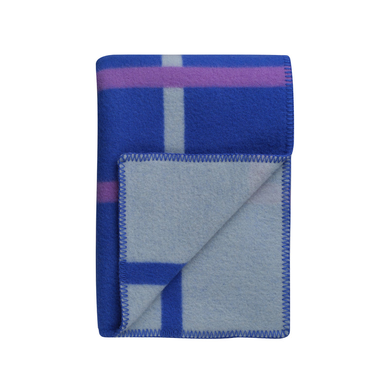Røros Tweed - Knut Wolldecke | blau