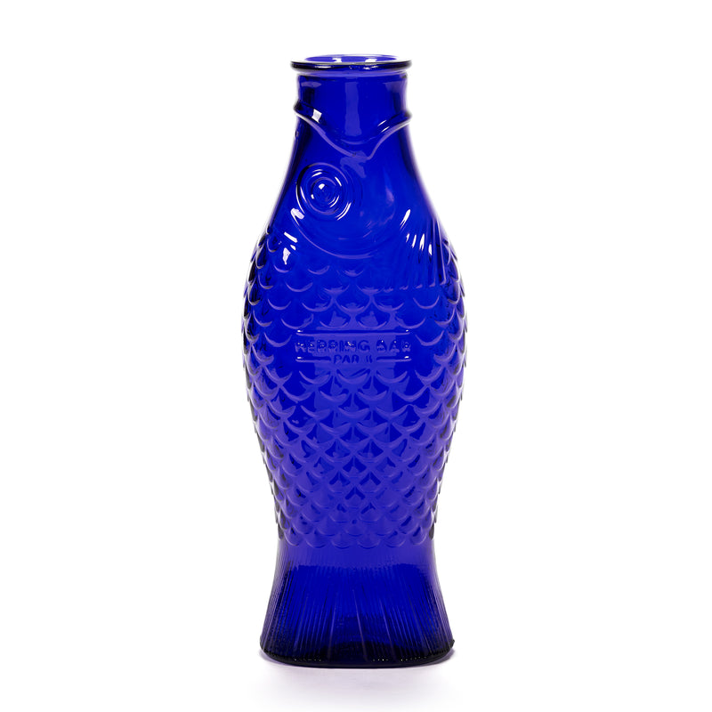 Serax - Fish & Fish Glasflasche | kobaltblau