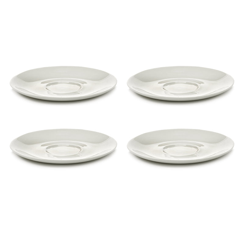 Serax - Zuma Untertasse zur Kaffeetasse by Kelly Wearstler | (4er-Set) / Salt / weiß