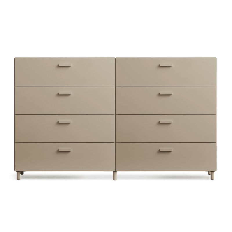 String - Relief Kommode mit Beinen | 2 x 82 x 41 x 92,2 cm / beige