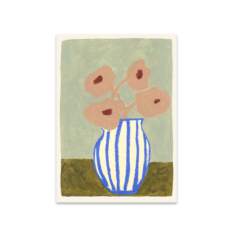 The Poster Club - Pink Flowers von Carla Llanos | 50 x 70 cm