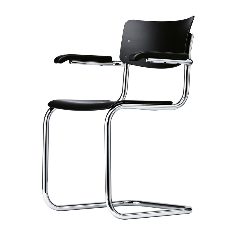 Thonet - S 43 F Freischwinger | Buche schwarz gebeizt