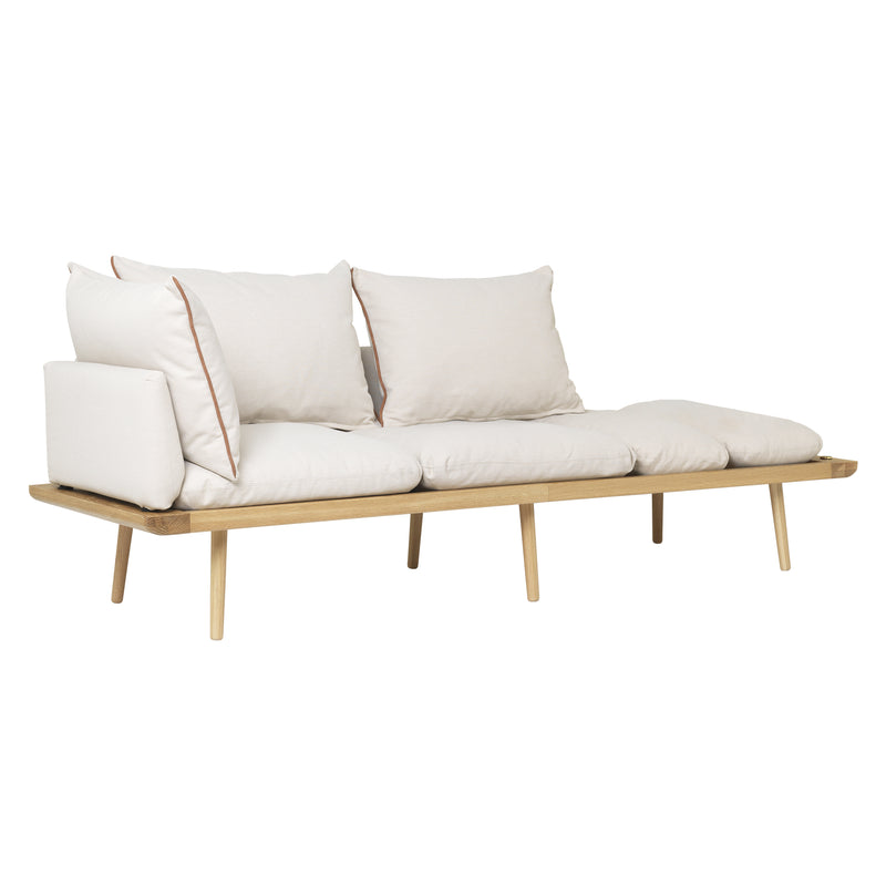 Umage - Lounge Around 3-Sitzer Sofa | white sands / Eiche