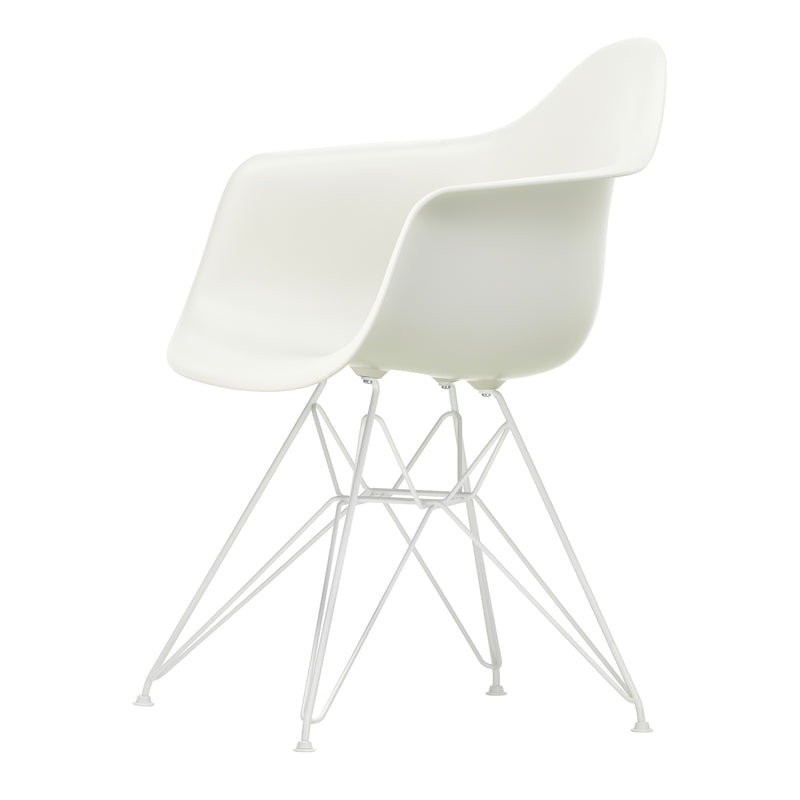 Vitra - Eames Plastic Armchair DAR RE | Filzgleiter weiß / cotton weiß RE / weiß