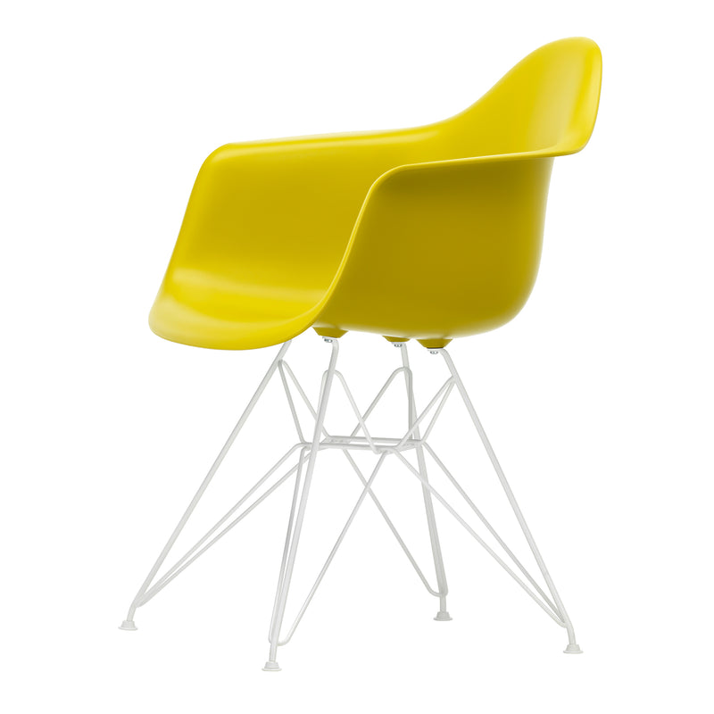 Vitra - Eames Plastic Armchair DAR RE | Filzgleiter weiß / senf RE / weiß