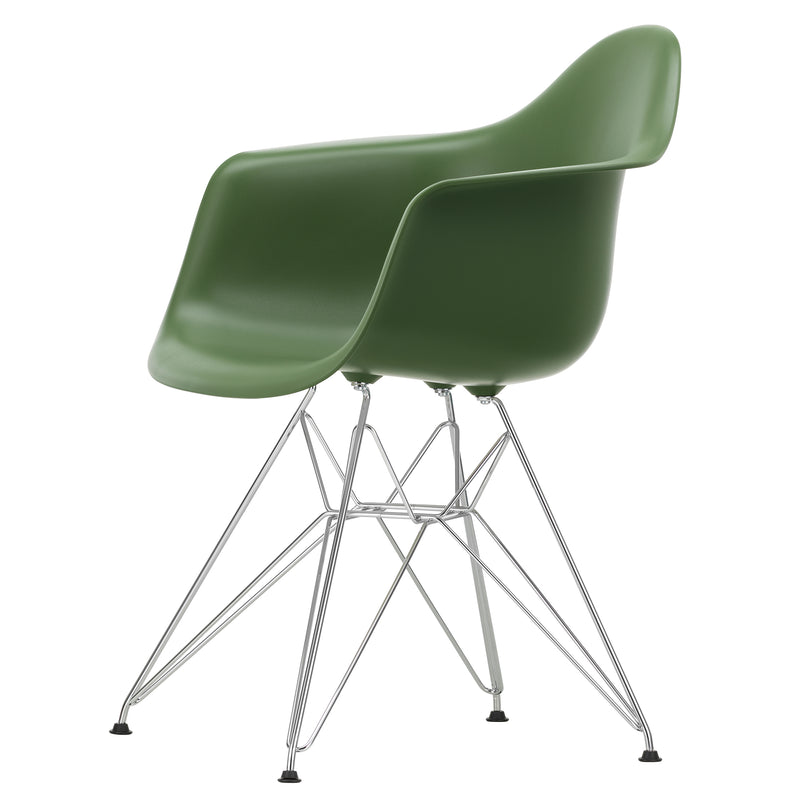 Vitra - Eames Plastic Armchair DAR RE | Filzgleiter basic dark / forest RE / verchromt