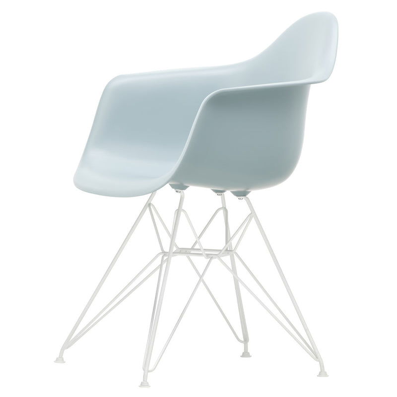 Vitra - Eames Plastic Armchair DAR RE | Filzgleiter weiß / eisgrau RE / weiß