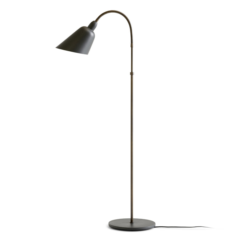 &Tradition - Bellevue Stehleuchte AJ7 | steingrau / Messing bronziert