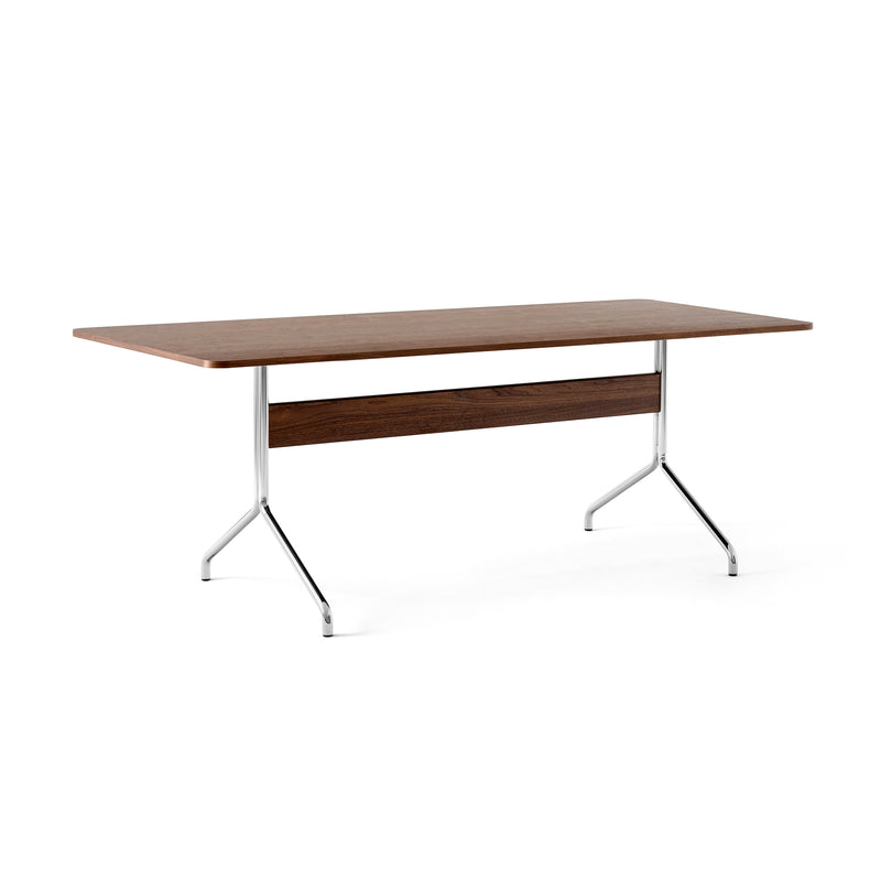 &Tradition - Pavilion Dining Esstisch | 200 x 90 cm / Walnuss / verchromt