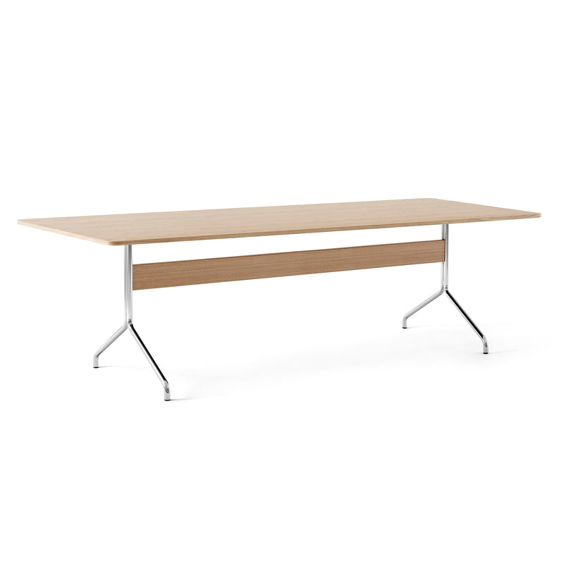 &Tradition - Pavilion Dining Esstisch | 250 x 110 cm / Eiche / verchromt