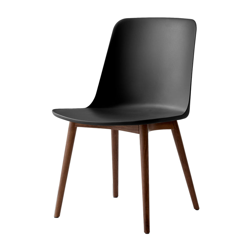 &Tradition - Rely Side Chair HW71 | schwarz / Walnuss