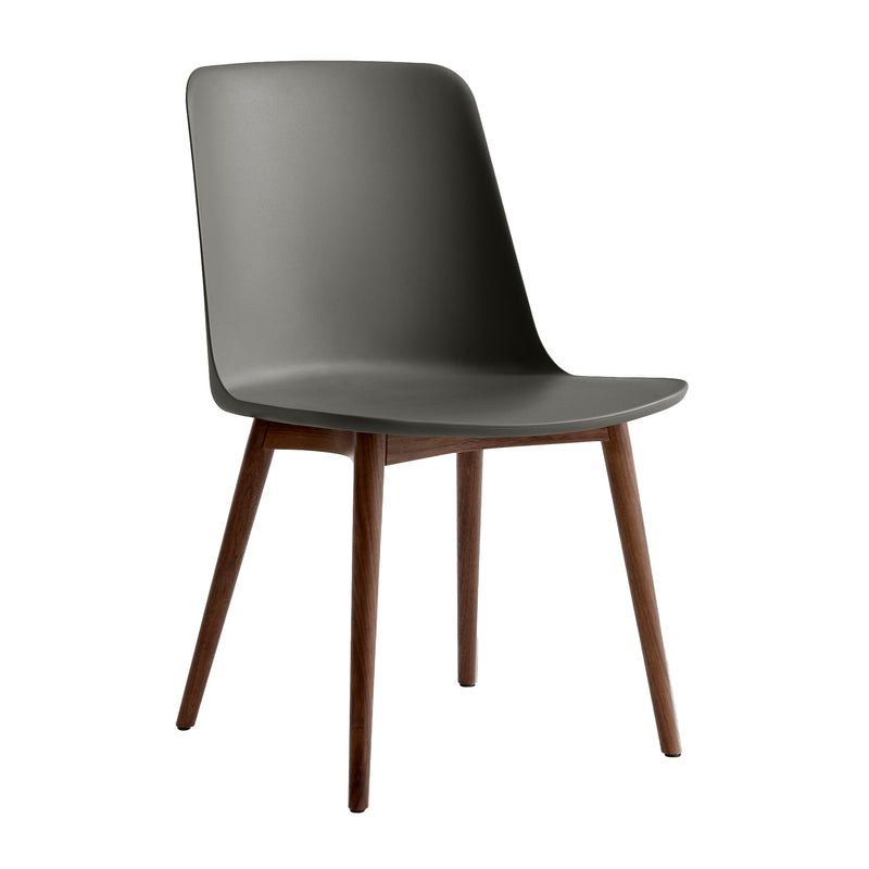 &Tradition - Rely Side Chair HW71 | steingrau / Walnuss