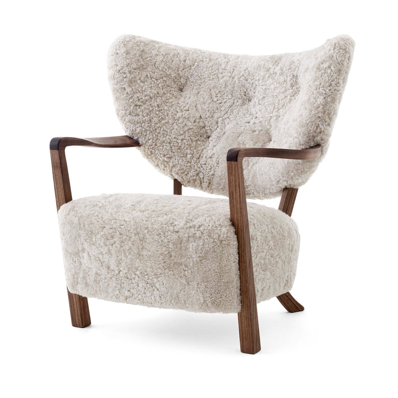 &Tradition - Wulff ATD2 Lounge Chair | sheepskin moonlight / Walnuss geölt