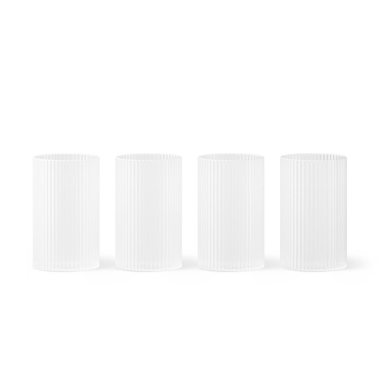 Ferm Living - Ripple Verrines Gläser (4er-Set) | frosted