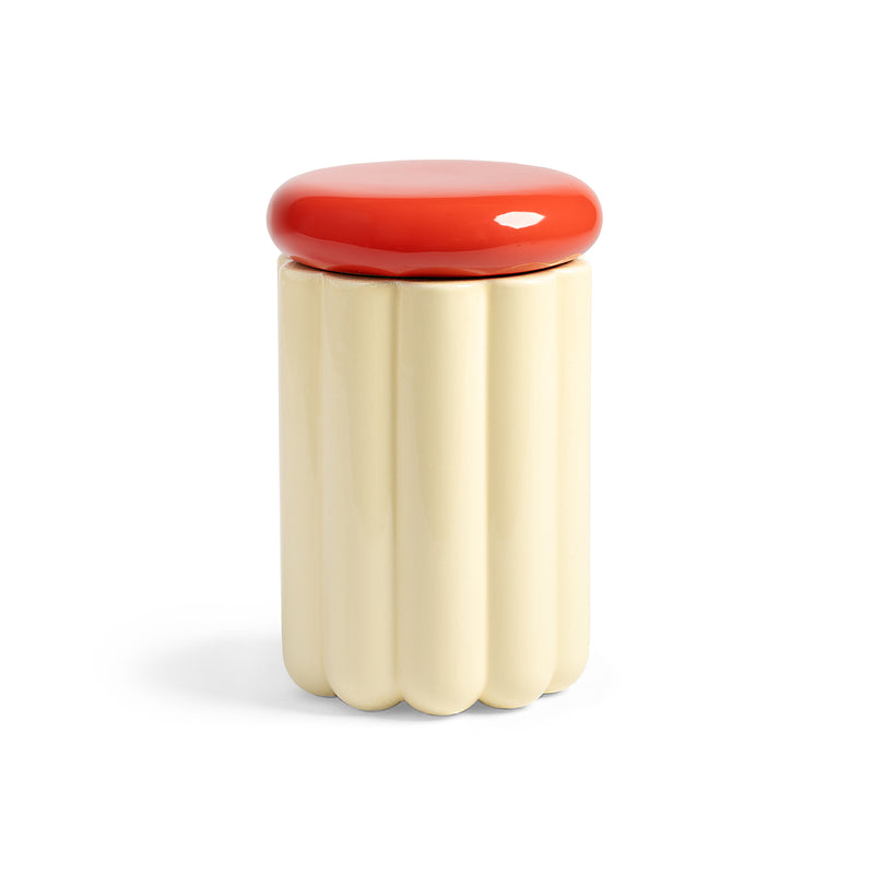 &klevering - Charlo Vorratsdose | off-white/rot