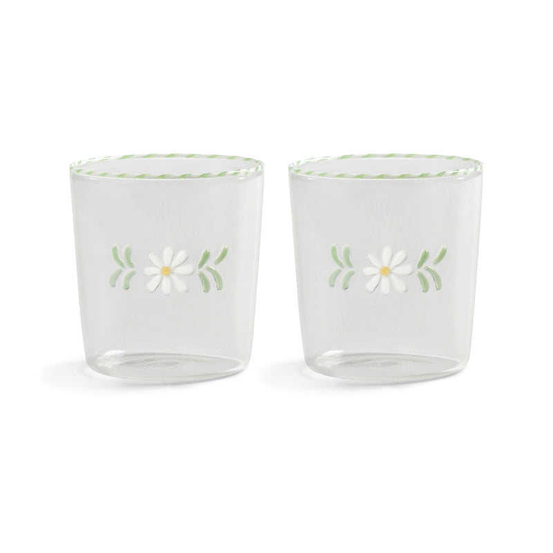 &klevering - Flora Trinkglas | weiß