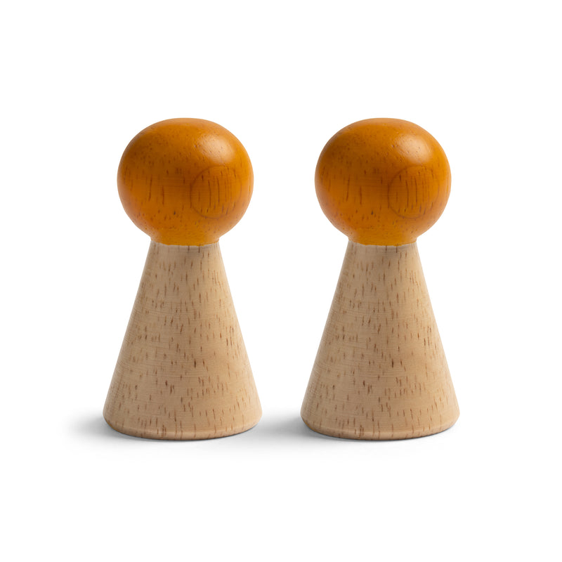 &klevering - Halma Garderobenhaken | oak/orange
