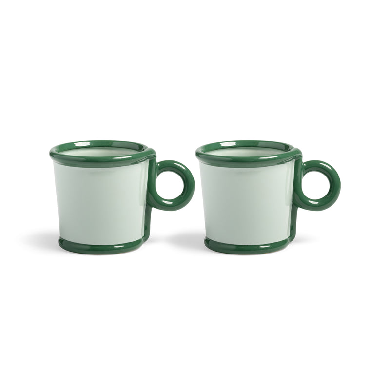 &klevering - Loop Becher mit Henkel 300 ml | grün
