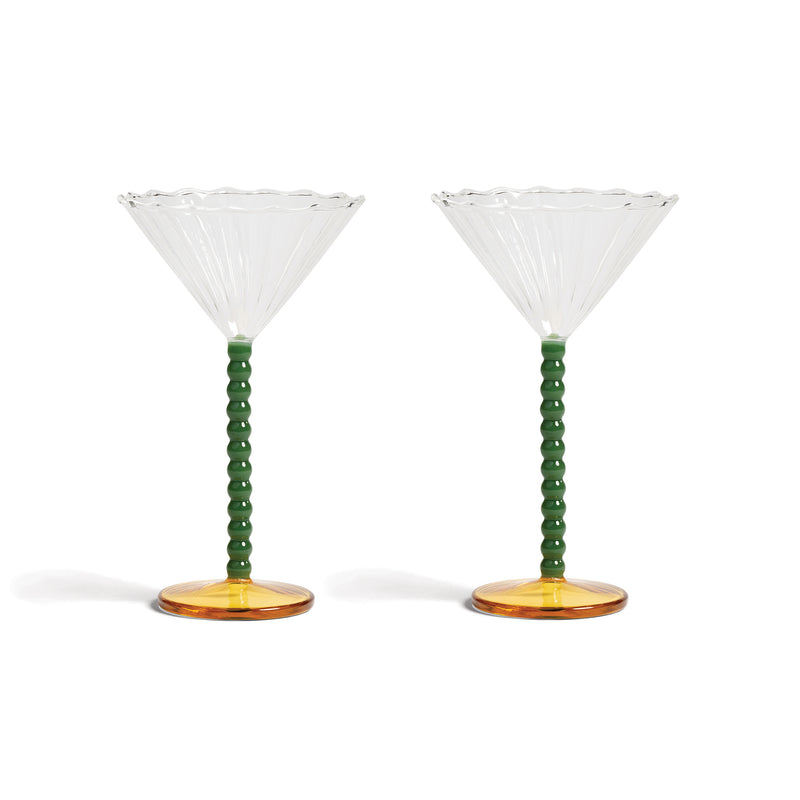&klevering - Coupe Perle Cocktailglas | grün