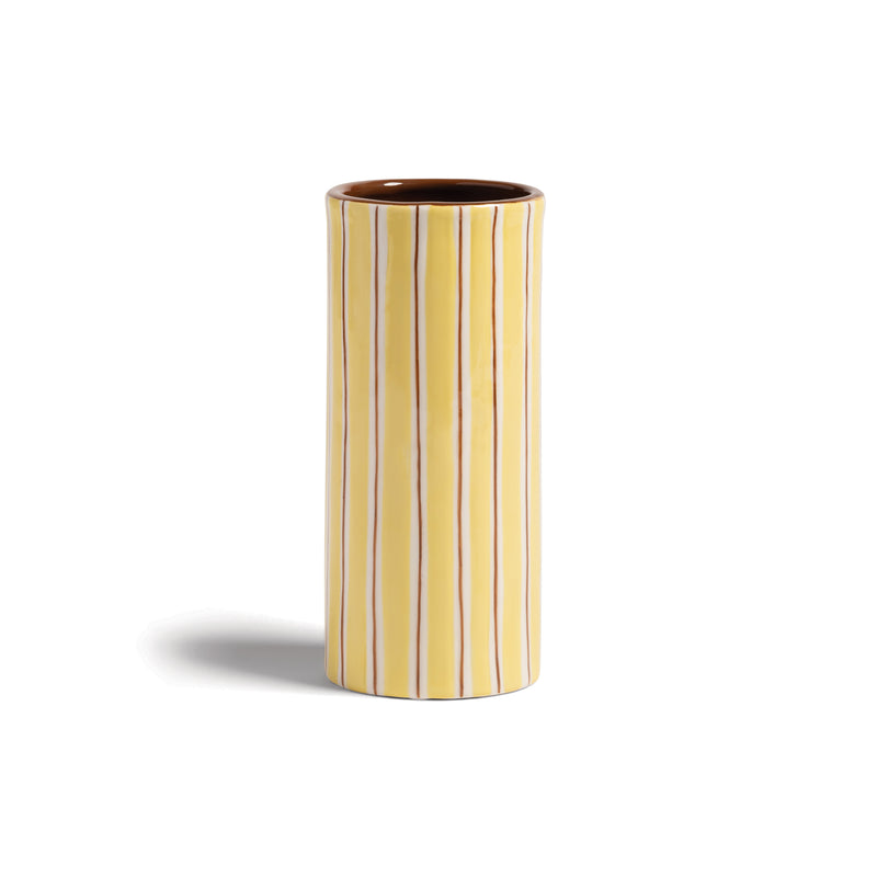 &klevering - Ray Vase | 17,5 x Ø 8 cm / gelb