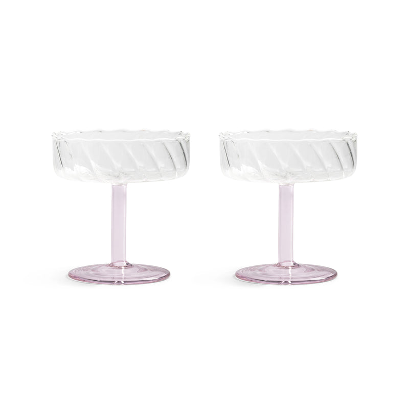 &klevering - Coupe Twirl Champagnerglas | pink