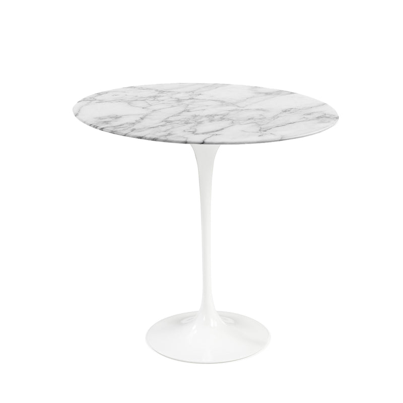 Knoll - Saarinen Tulip Beistelltisch | Marmor Arabescato/weiß / Ø 51 cm
