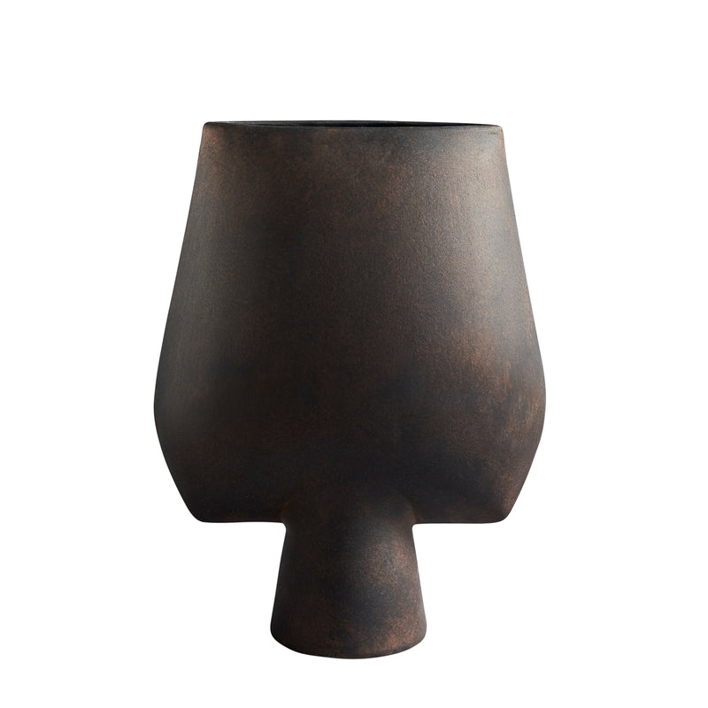 101 Copenhagen - Sphere Vase Square Large | coffee/dunkelbraun