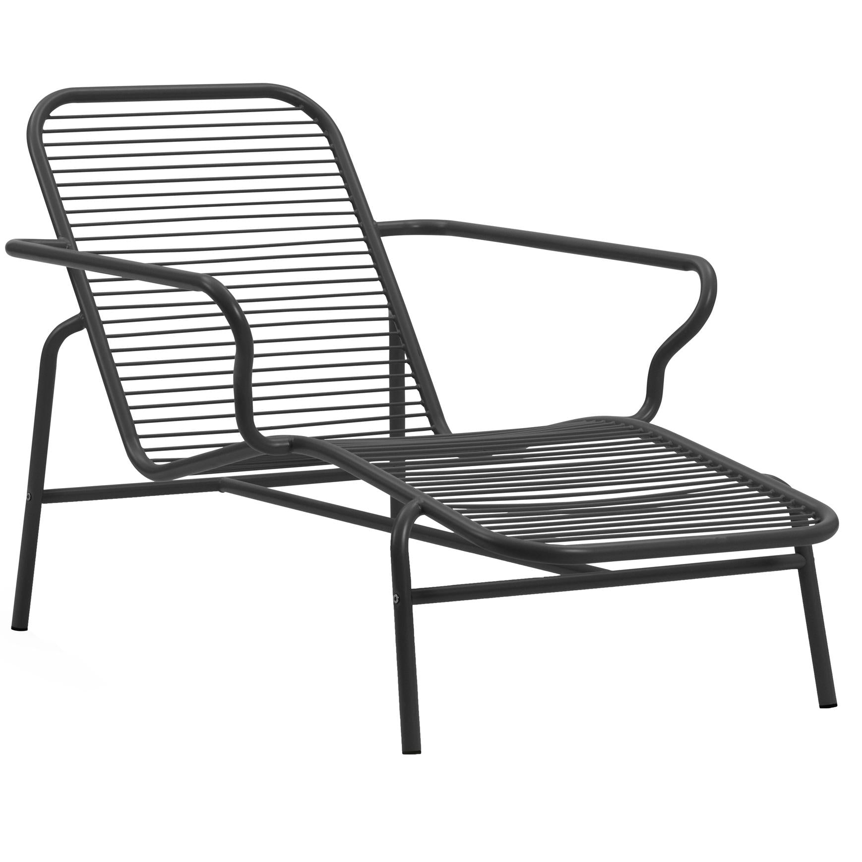 Normann Copenhagen - Vig Outdoor Liegestuhl | schwarz