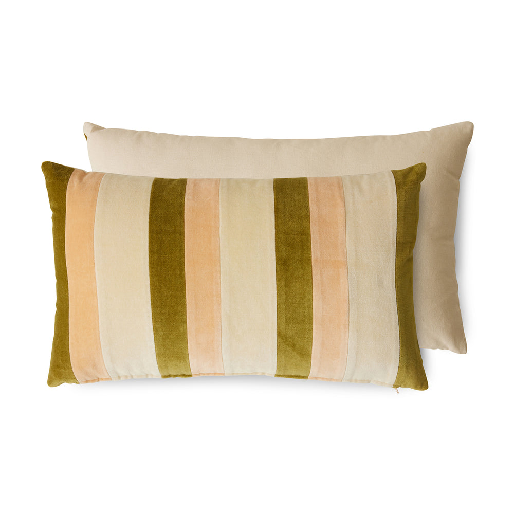 HKliving - Striped Samt-Kissen | 60 x 35 cm / fields