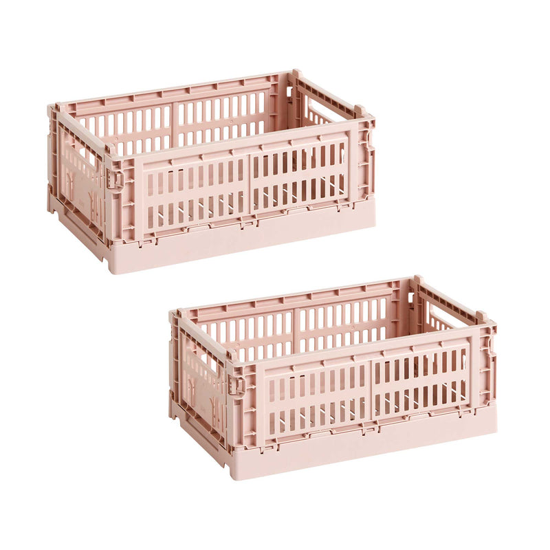 HAY - Colour Crate S Korb-Set recycled | 2er-Set / blush