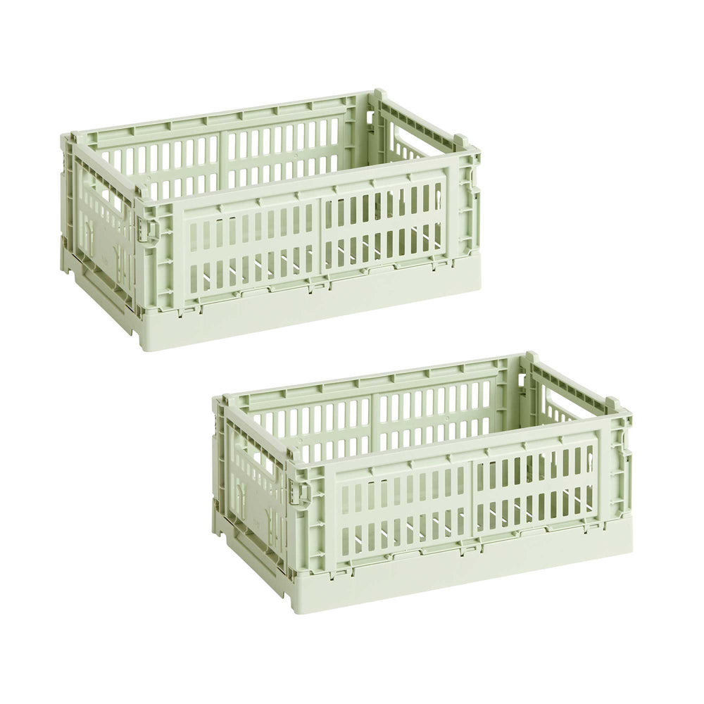 HAY - Colour Crate S Korb-Set recycled | 2er-Set / mint