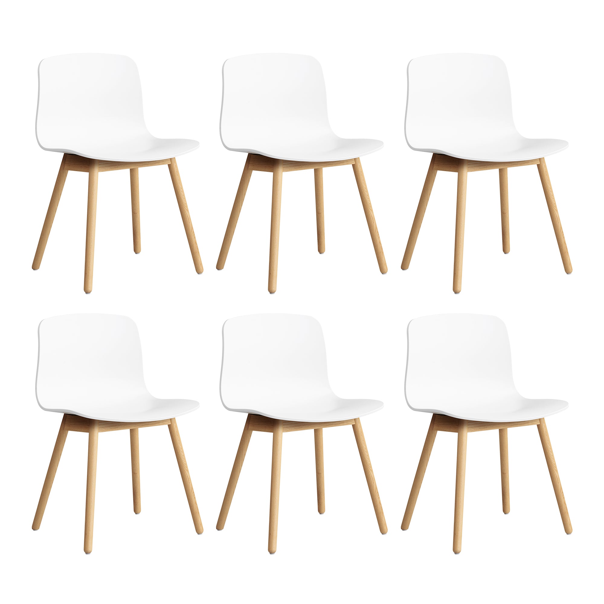 HAY - About A Chair AAC 12 Set | 6er Set / white 2.0 / Eiche lackiert